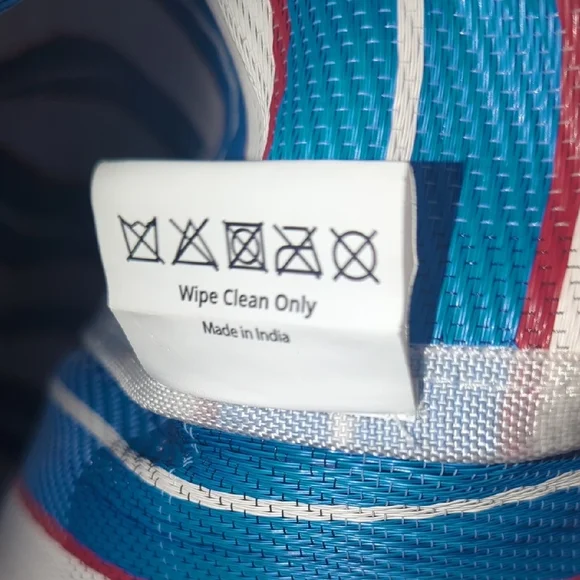 Striped Blue and Red Tote Bag - Picture 5 of 5